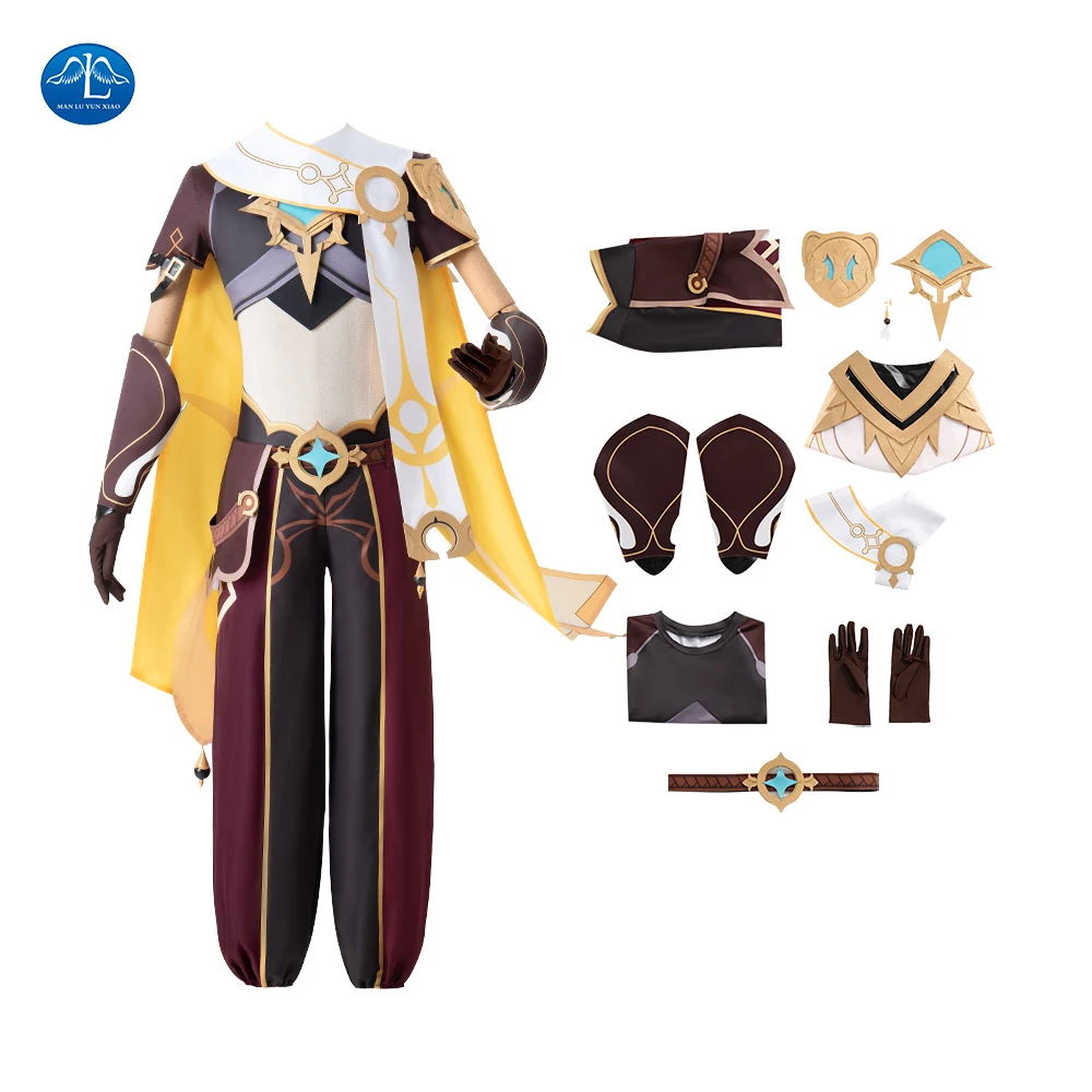 

Anime Genshin Impact Kong Cosplay Costume Male Traveler Aether Outfit Custom Made Free Shipping