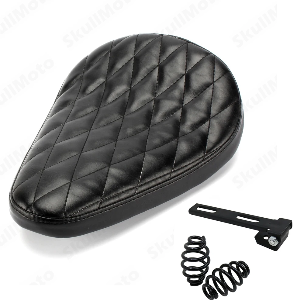 

Мотоциклетное черное сиденье для водителя Evomosa из синтетической кожи с бриллиантами для Harley Chopper Bobber Custom SX650