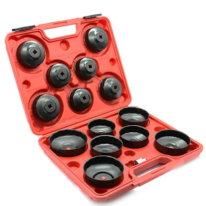 Universal Oil Change Filter Cap Wrench Cup Socket Tool Set (14PCS/Set)