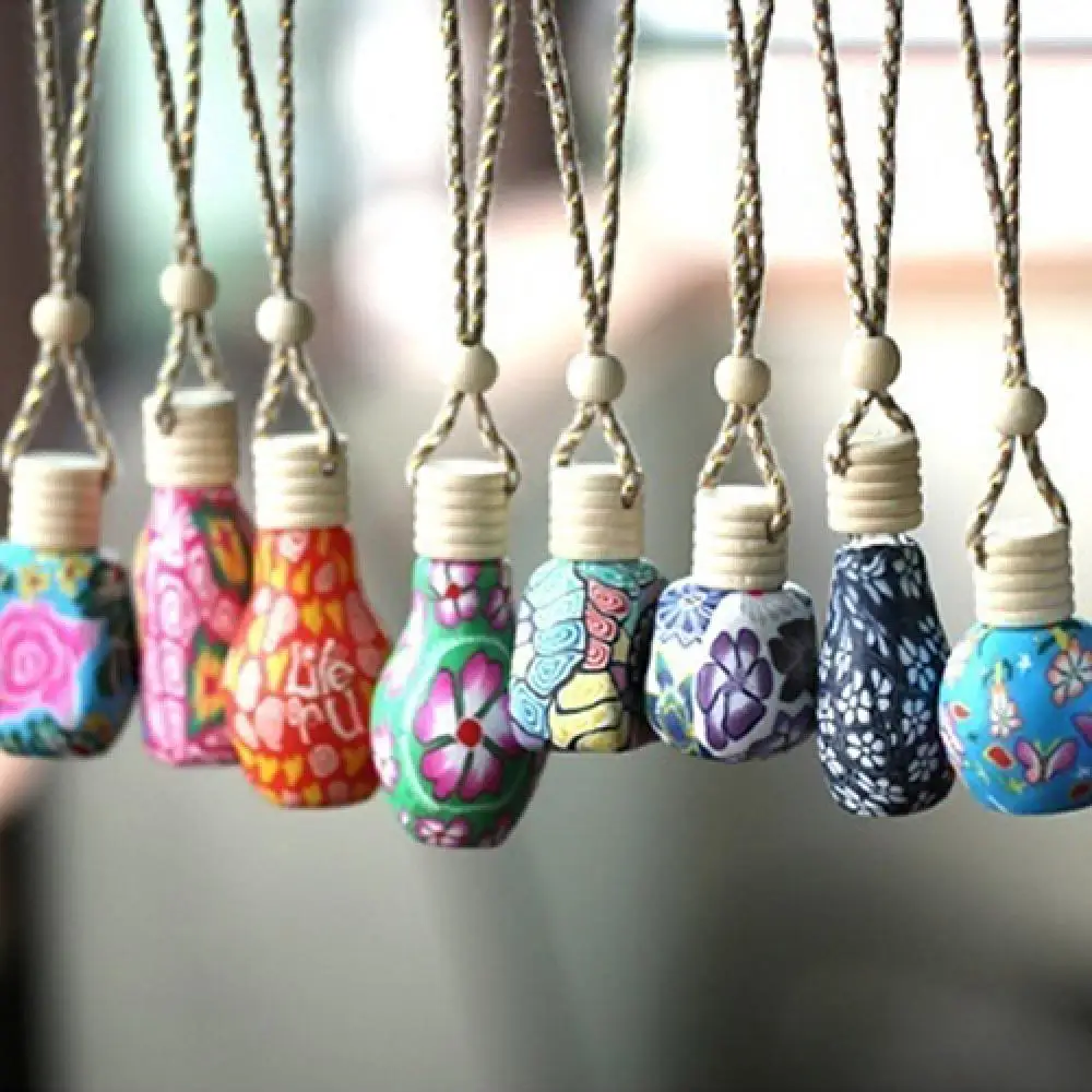 

Polymer Clay Car Home Hanging Pedant Refillable Perfume Fragrance Empty Bottle Perfume bottle ароматизатор для авто Perfume