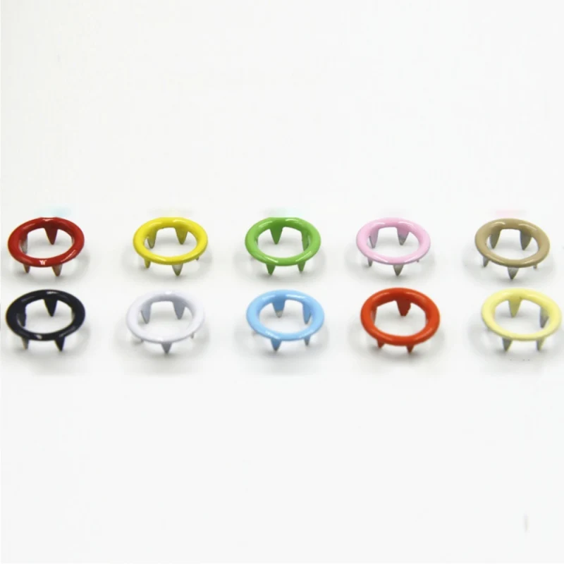 9.5mm 10 Colors Metal Sewing Buttons Prong Ring Press Studs Snap Fasteners  Clip Pliers DIY Clothes Decoration