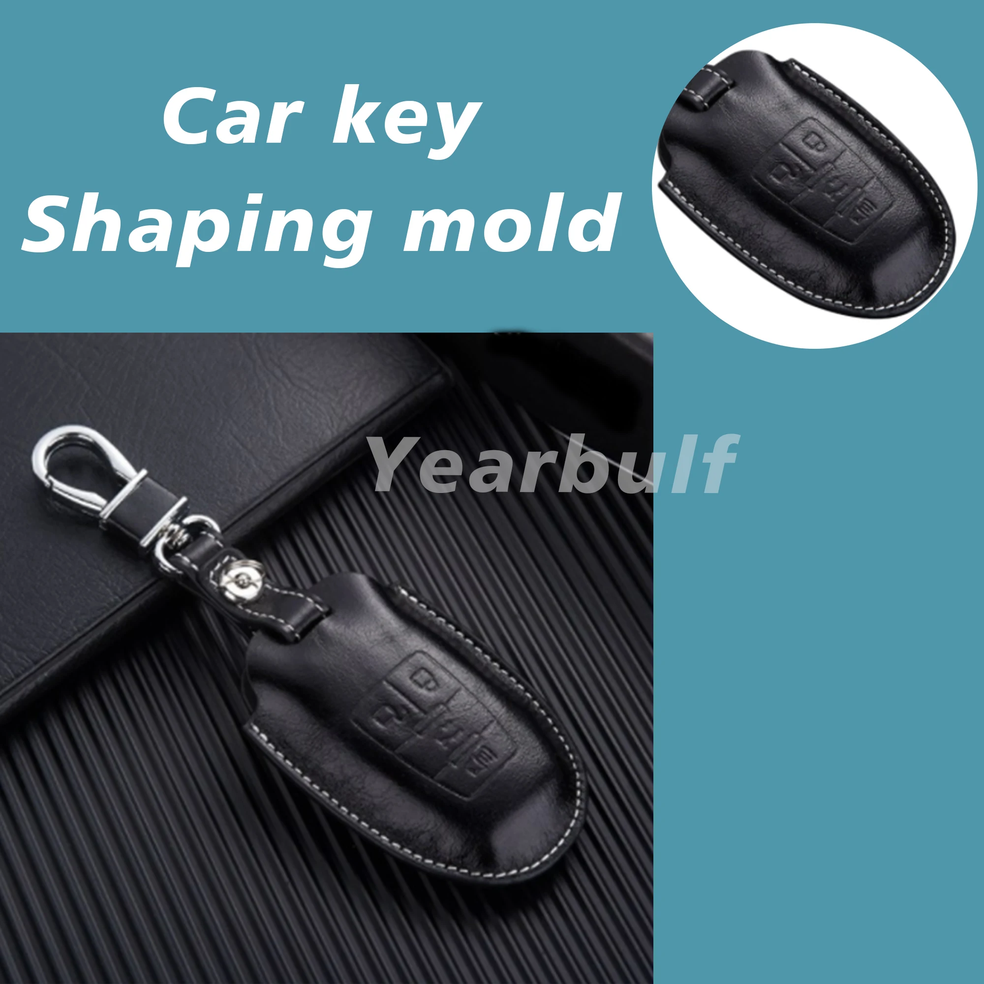 

Car Keychain for BAIC Custom Leather Car Key Mold Handmade Key DIY Cold Pressing Process Molding Shell Mold