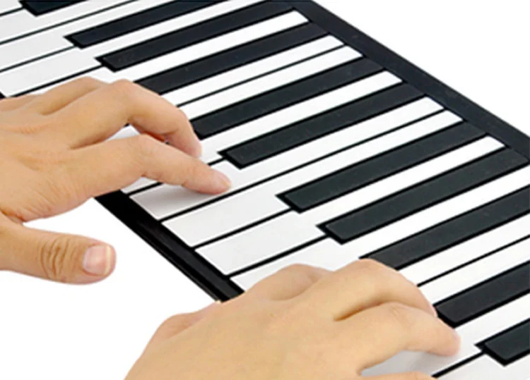 Children's kids Musical toys piano Practice Player 49 Keypad Portable Folding Soft kids early Beginner Instrument With Speaker