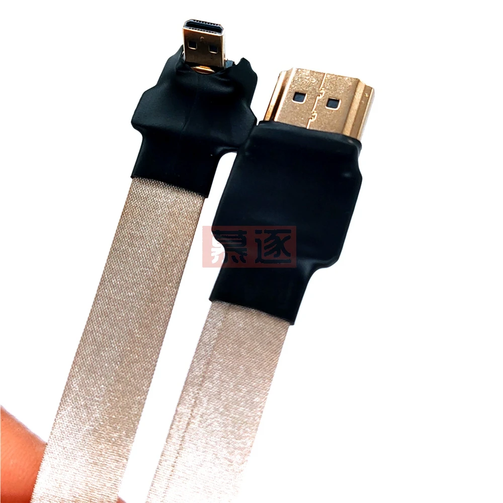 Stabilizer FPV Micro HD-kompatibel dengan Kabel HDTV Versi Kabel Micro HD Male-Male Berlapis Emas untuk Ponsel Tablet Kamera HDTV