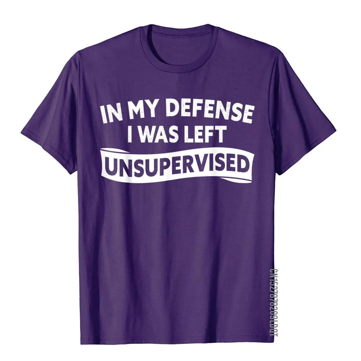 In My Defense I Was Left Unsupervised T-Shirt High Street Tops & Tees Cotton Men Top T-Shirts Group Prevalent