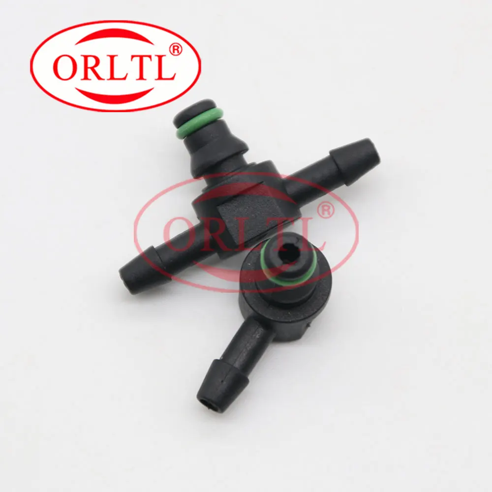 5 PCS L Type Return Oil Backflow for BOSCH for DENSO Series Diesel Cr Fuel Injector Plastic 3 Two-way Joint Pipe LOT S0538