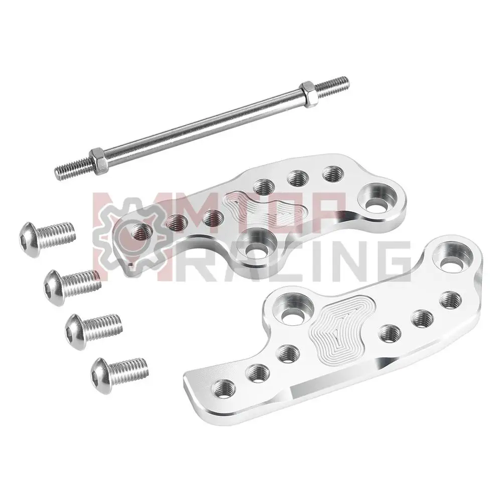 Elevated Foot Peg Mount Bracket Set For Kawasaki EX250 NINJA250 2008 2009 2010 2011 2012 Foot Pedal Silver