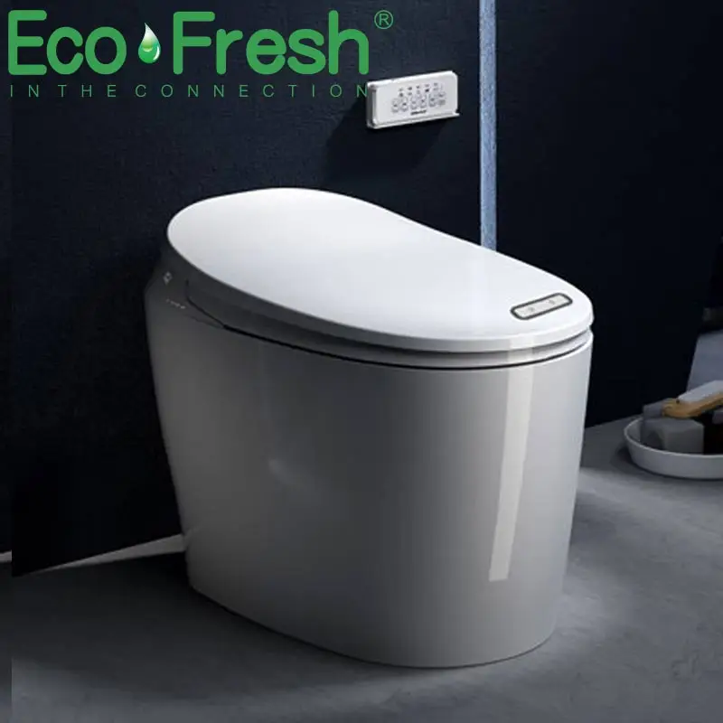 Imagem -02 - Ecofresh-vaso Sanitário Automático Elétrico sem Tanque com Controle Remoto Uma Peça Inteligente