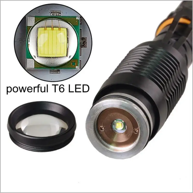 TMWT 10W 1000 Lumen Super Lumineux Zoom Lanterne XML-T6 Grande LED Déterminer DulPolice Torche Lampe De Poche Avec Support De Pistolet