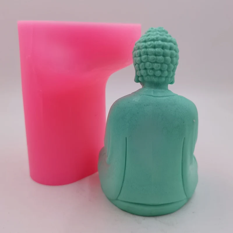 Big Buddha Silicone Mold Handcrafted Candle Mold Resin Epoxy Molds Cement Gypsum Statue Decorations Siilcone Mould