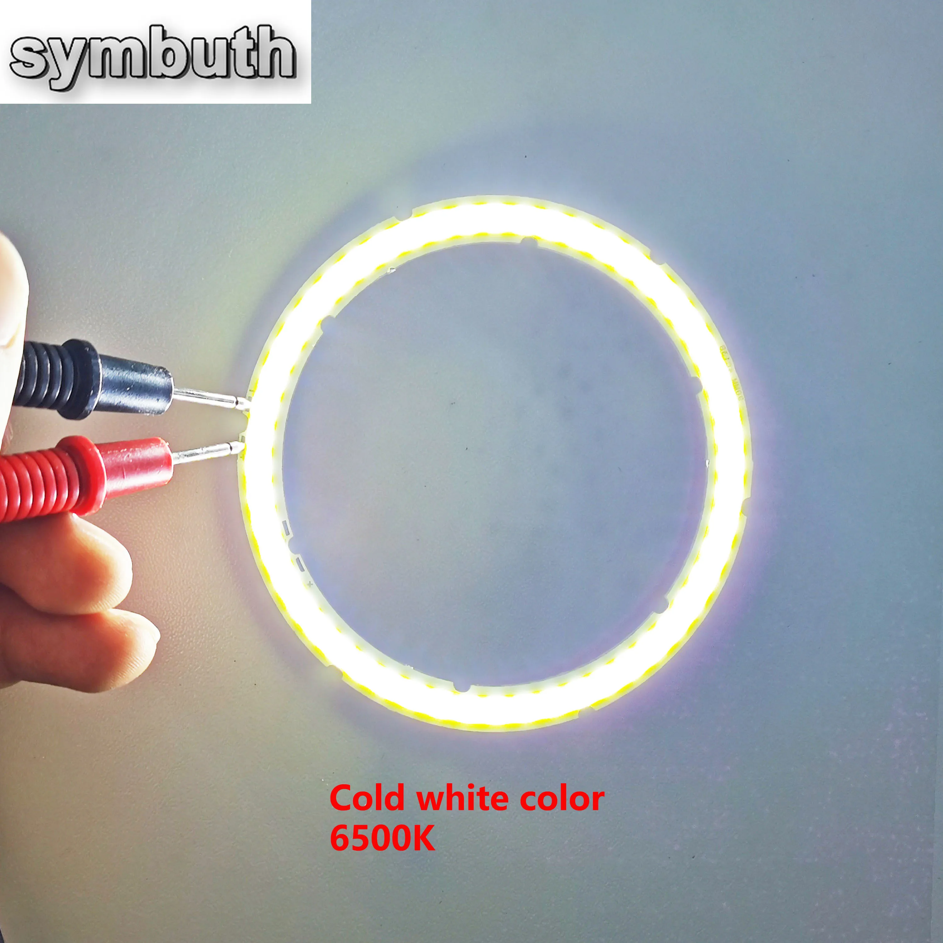 Fonte de luz LED COB Ring para lâmpada DIY, forma anual, branco frio quente, olhos de anjo, 12V DC, 20mm-120mm, 2W-12W