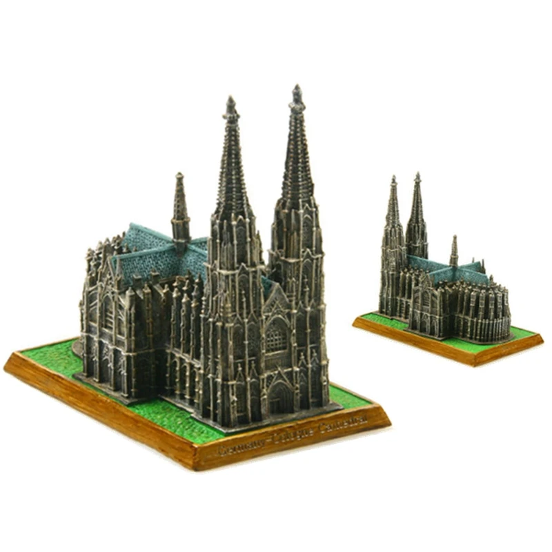 

High-quality Cologne Cathedral, Germany World Famous Landmark Metal Model Decor Crafts Tourism Souvenirs Collection Gifts