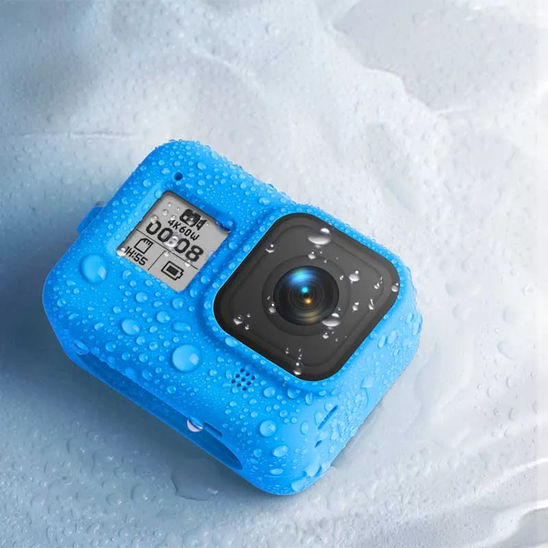 Soft Silicone Body Case For Gopro Hero 8 Case Black Blue Protective Full Cover Shell For Gopro Hero 8 Action Camera Accessories