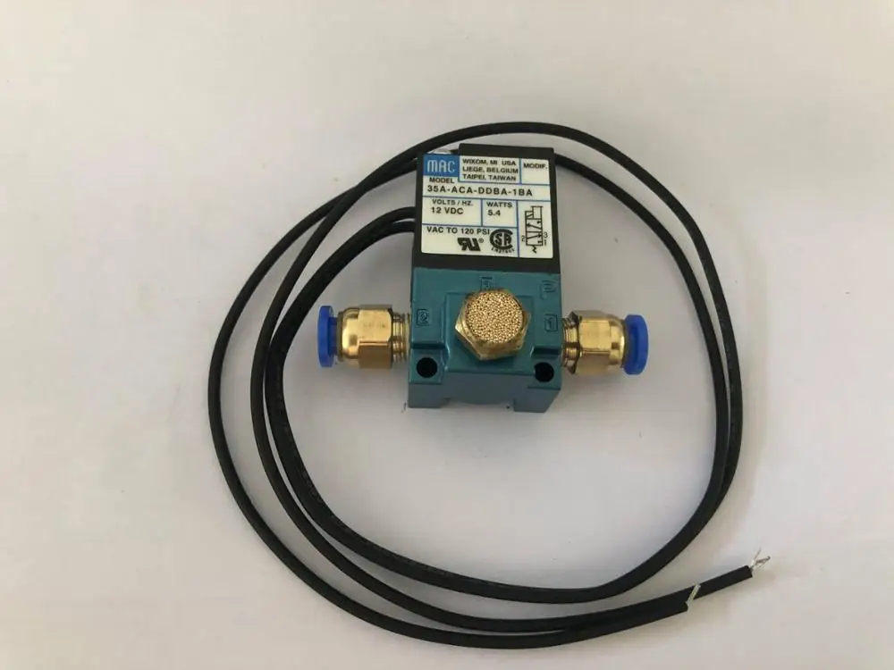 MAC 3 Porta Boost Elettronico Valvola di Controllo a Solenoide DC12V 35A-ACA-DDBA-1BA Con 6 MILLIMETRI Tubo Raccordi In Ottone Silenziatore