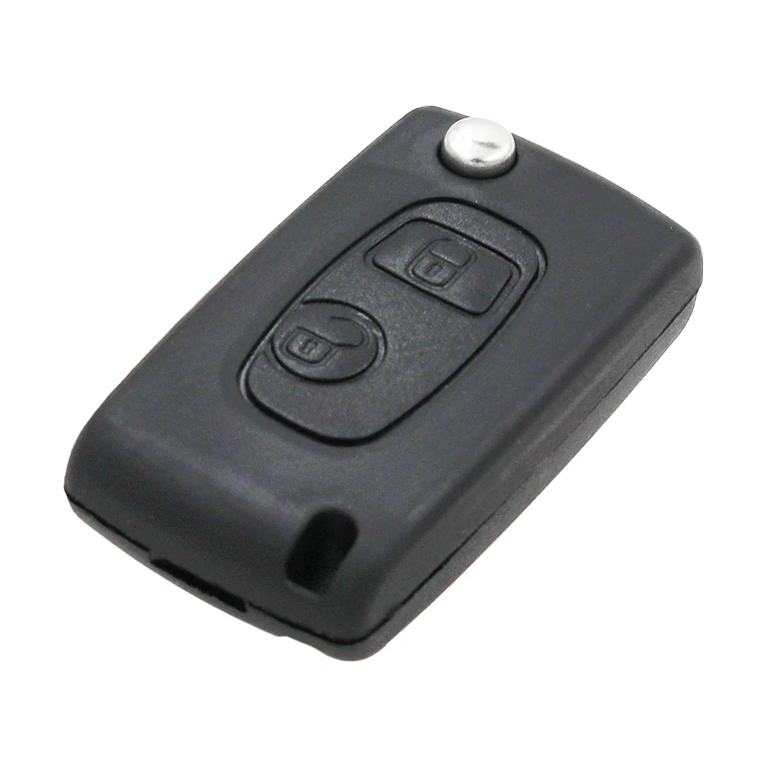 2 Buttons Modified Flip Remote Key Shell for Peugeot 206 with uncut NE72 blade