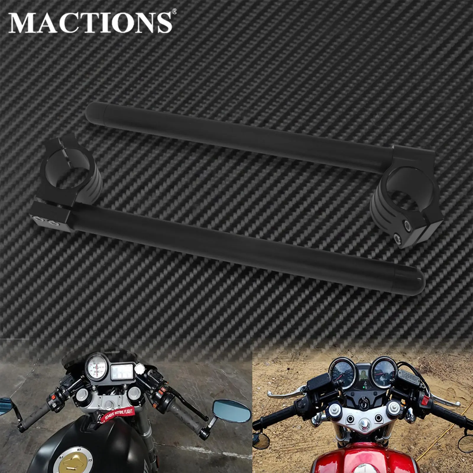 

Motorcycle Handlebar Racing Adjustable 31/32/33/35/36/37/39/41/45/48/50/51mm Clip On Ons Fork Handlebars Handle Bar Cafe Racer