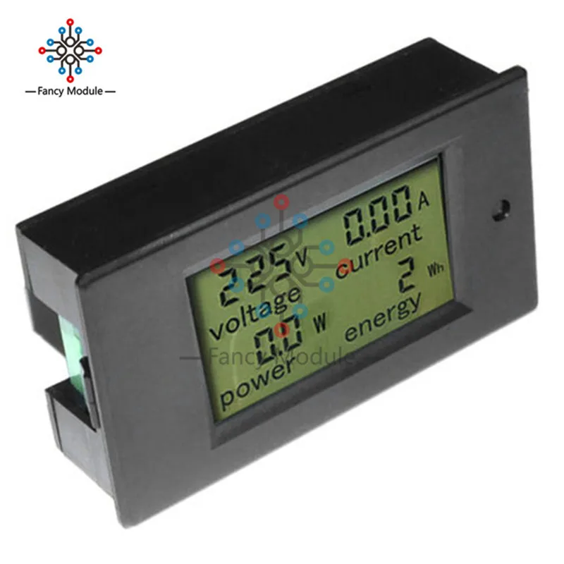 DC 6.5-100v 50A LCD Combo Meter Voltage current KWh Watt Panel Meter Voltmeter 12v 24v 48v Battery Power monitoring + 50A Shunt