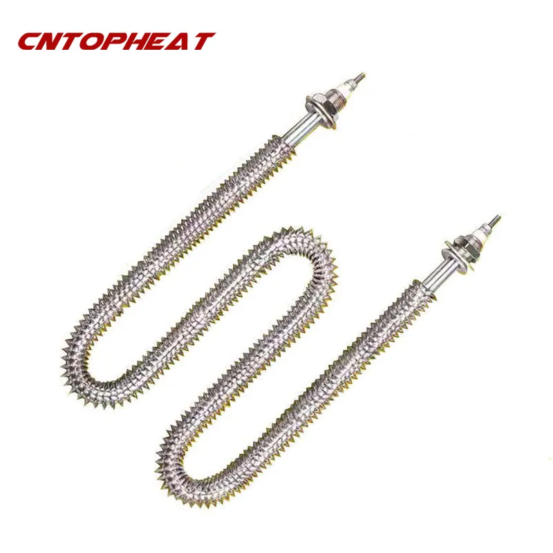 220 فولت/380 فولت الزعانف عنصر التدفئة M18 أنبوبي الهواء زعنفة سخان للفرن/تحميل البنك 1kw/1.5kw/2kw/2.5kw/3kw