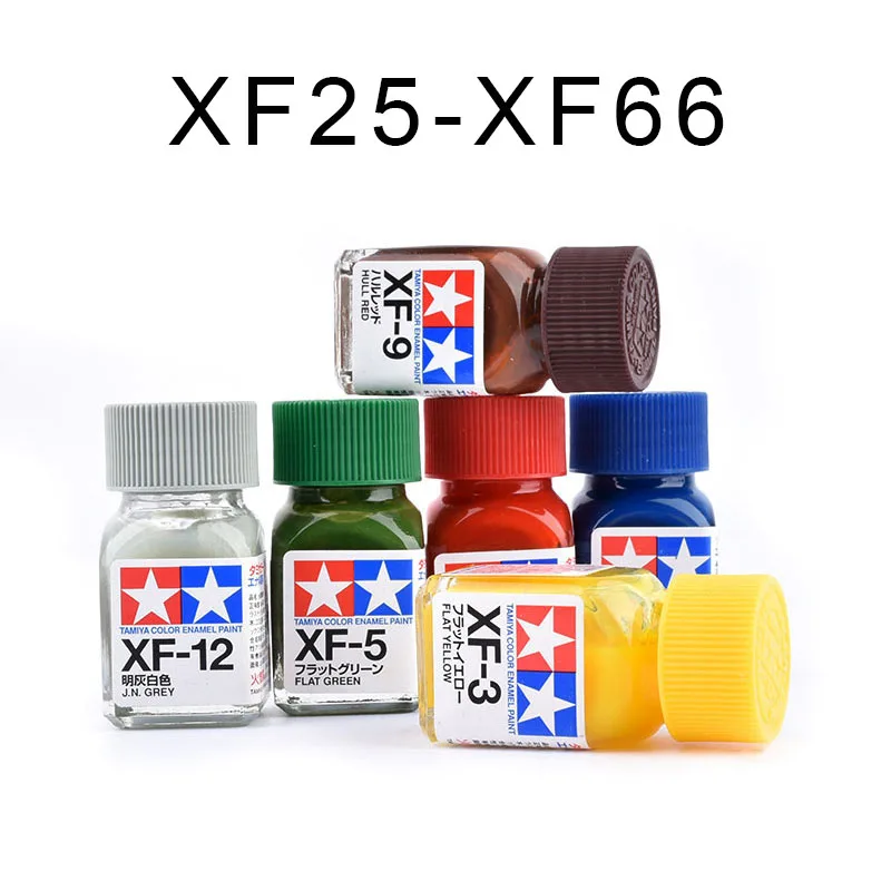 10ml Tamiya Enamel Paint Flat XF25-XF66 Draw Pigment DIY Doll Military Tank Ship Plane Soldier Model Coloring Building Tool