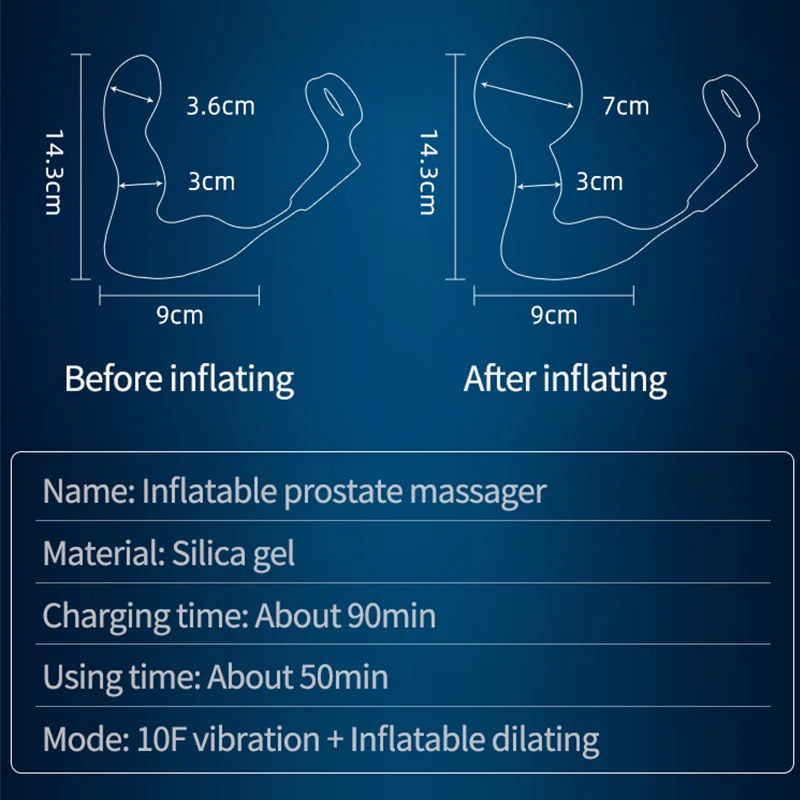 Inflatable Vibrator Anal Plug Ball Remote Butt Plug With Vibration Sexy Toys Vibrating Prostate Massager Silicone Anal Dilator