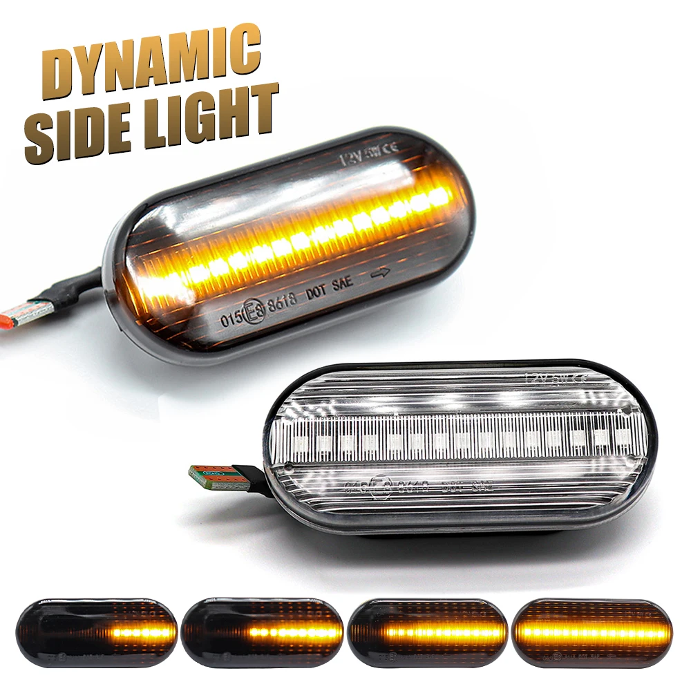 Dynamic Side Marker Turn Signal Light Sequential Blinker Lamp For VW  Golf3/4 SEAT  Ibiza 6L Leon 1M  Passat 3B Polo 6N 9N Bora