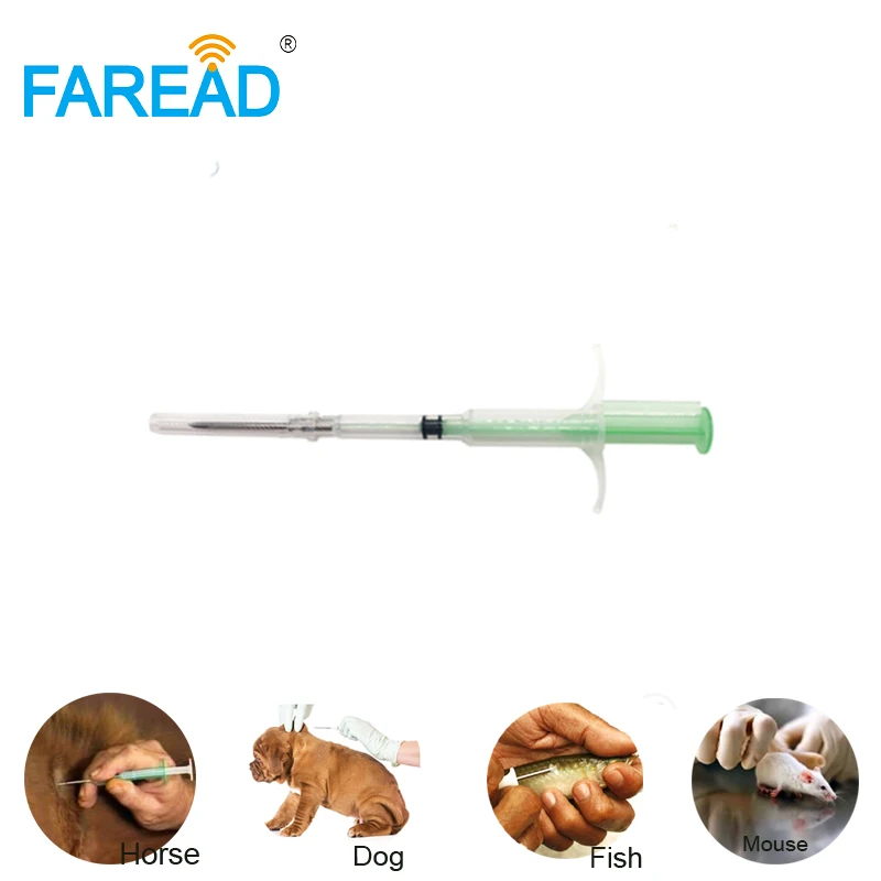 20pcs Rfid Implant Digital Pet ID Mircochip FDX-B 134.2KHz Glass Injector Syringe with Transponder Chip Identifier 1.4x8mm