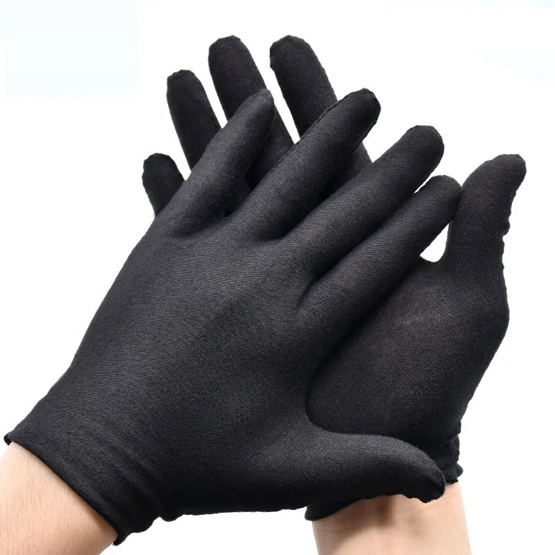 New100% Cotton White Gloves Work Gloves Thicken Literary Work Etiquette Cotton Gloves Working Labor Insurance Worker Gloves