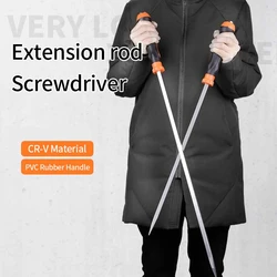 Destornillador de varilla de extensión, grado Industrial, alta dureza, CR-V, forjado, duradero, ranurado y Phillips, destornilladores de extremo desmontable