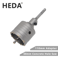 HEDA 68mm Concrete Carbide Alloy Core Hole Saw SDS PLUS Electric Hollow Drill Bit Air Conditioning Pipe Cement Stone