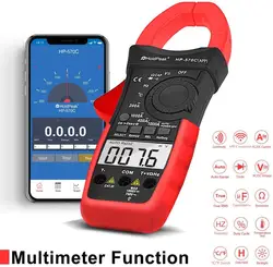 HP-570C-APP Digital Clamp Multimeter Connect with APP via Bluetooth, Amp Ohm Tester,4000 Counts AC/DC Voltage AC/DC Current