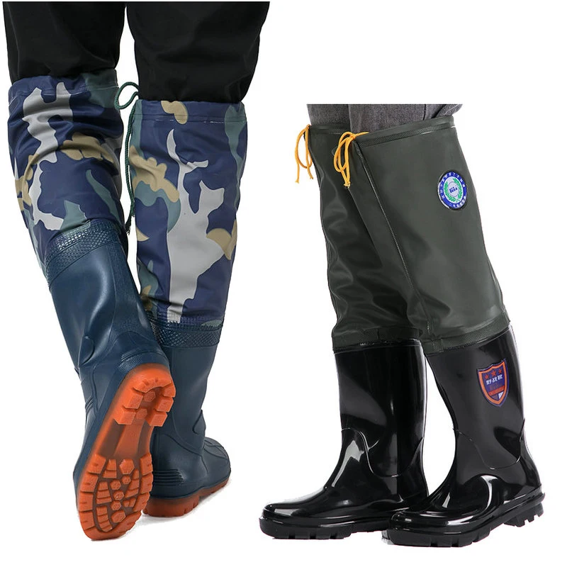 New knee-high rain boots men fishing boots men bot rubber rain