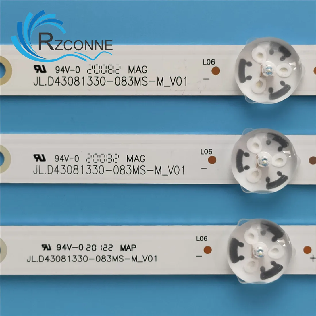 Faixa interna de led 8 lâmpadas para 3v