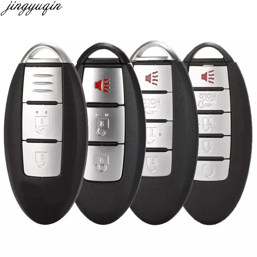 

Jingyuqin 10pcs Remote Car Key Case Shell For Nissan ALTIMA MAXIMA Murano Versa Teana Sentra 2006-2014 2/3/4/5 Buttons Smart Fob