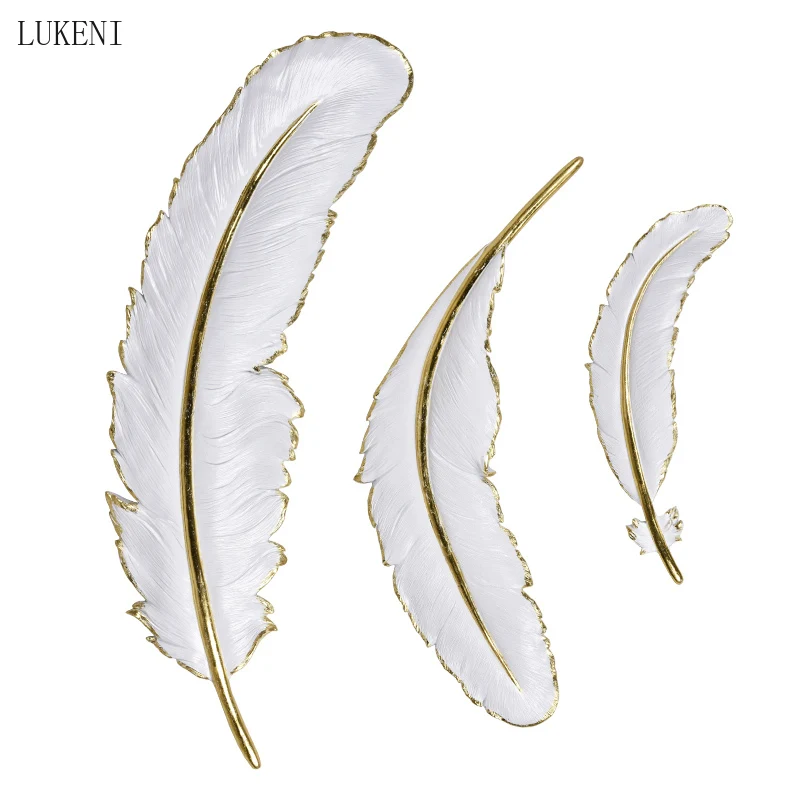 

Simple Feather Wall Hanging Creative Modern Sofa Background Wall Hanging European Style Living Room Decoration Ornaments