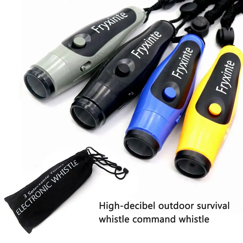 Electronic Whistle 3 Tone High Volume Electric Whistle with Lanyard for Outdoor Survival Football Basketball Game Whistle