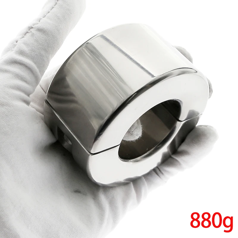 880g Stainless Steel Heavy Ballstrecher Metel Scrotum Pendant Ball Stretcher Weight Testicle Penis Weight Ball Squeeze Ring Lock