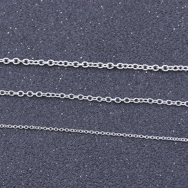 5 Meters/Lot 3 Size Circular Stainless Steel Cross Chain DIY Jewelry Necklace Bracelet Making Material Link Found