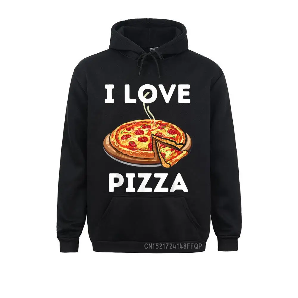 

I Love Pizza - Food Lover Foodie Pullover FamilyCasual Long Sleeve Hoodies Fall Fitted Clothes Men Sweatshirts