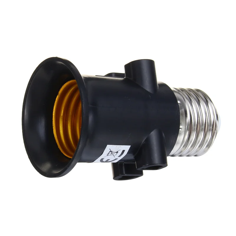 AC100-240V 4A PBT Fireproof E27 Bulb Adapter Lamp Holder Base Socket with EU Plug Support Dropshipping