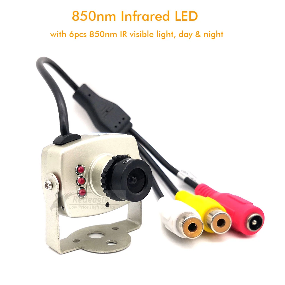 REDEAGLE 600TVL CMOS CVBS Color Analog Camera Super Mini Home Security Video Surveillance Camera 850nm Infrared Night Vision