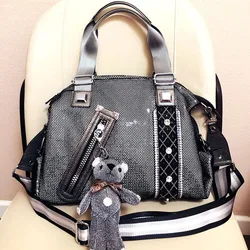 2022  New Black Women's Totes Bags For Woman Travel Bag Multifunction Portable Shoulder Bag Fashion Large Capacity Women Handbag