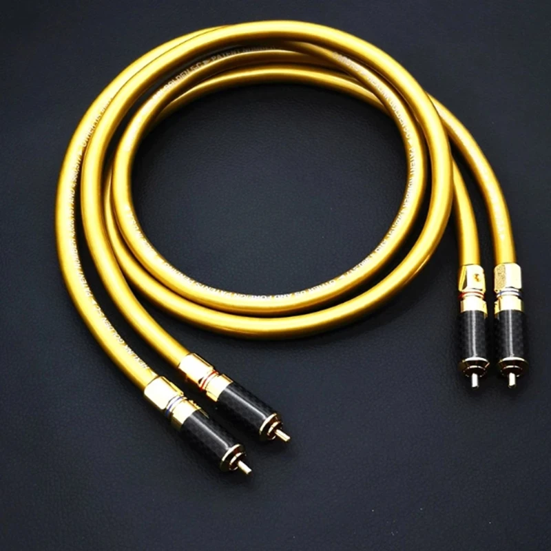 

Hifi CARDAS oxygen-free copper+silver-plated shielding fever-grade audio signal cable double lotus RAC plug CD amplifier cable