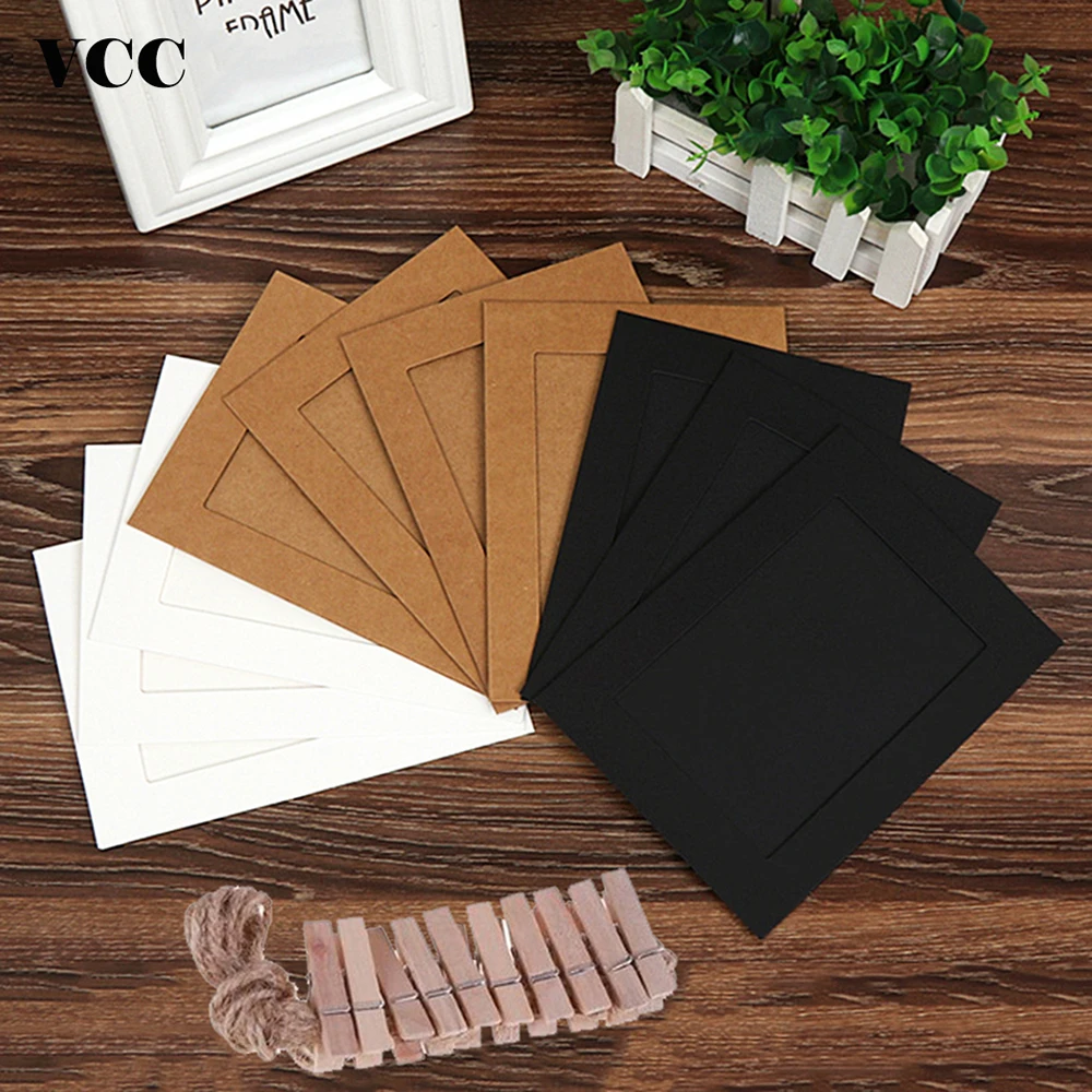 10PCS DIY Foto Rahmen Papier Bild Wand Dekoration Für Hochzeit Graduation Party Photo Booth Requisiten Wand hängen Fotos Rahmen