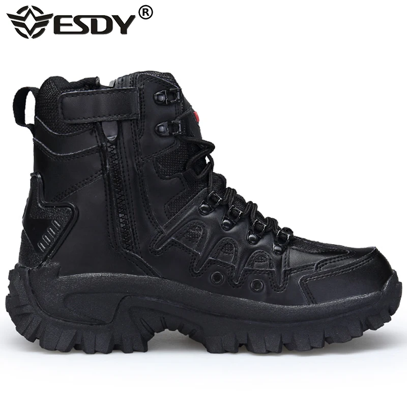 Men\'s Outdoor Boots Combat Mens Desert Ankle Boots Tactical Big Size 39-46 Boot Male Winter Shoes Men Work Safety Shoes