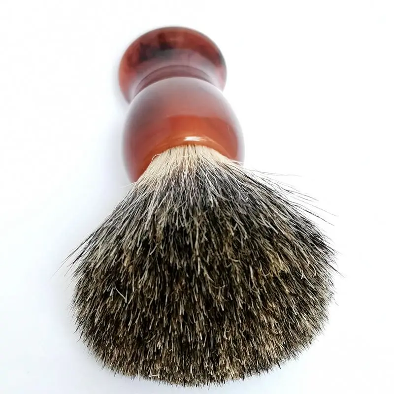 TEYO Pure Badger Hair Shaving Brush of Resin Handle Perfect for Wet  Shave Cream Beard Brush