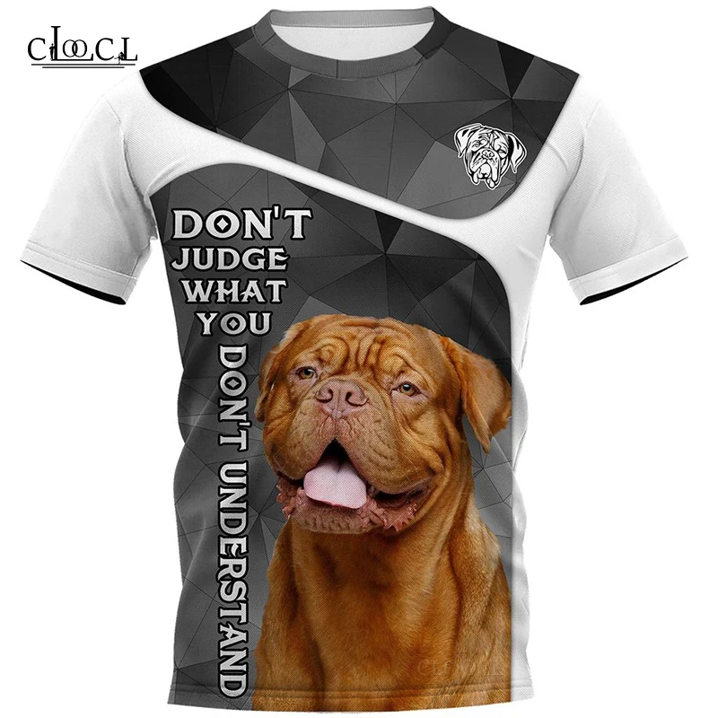 CLOOCL Newest Dogue De Bordeaux 3D Printed Men Hip Hop T Shirt Harajuku Summer Short Sleeve Casual Unisex Tops Drop Shipping