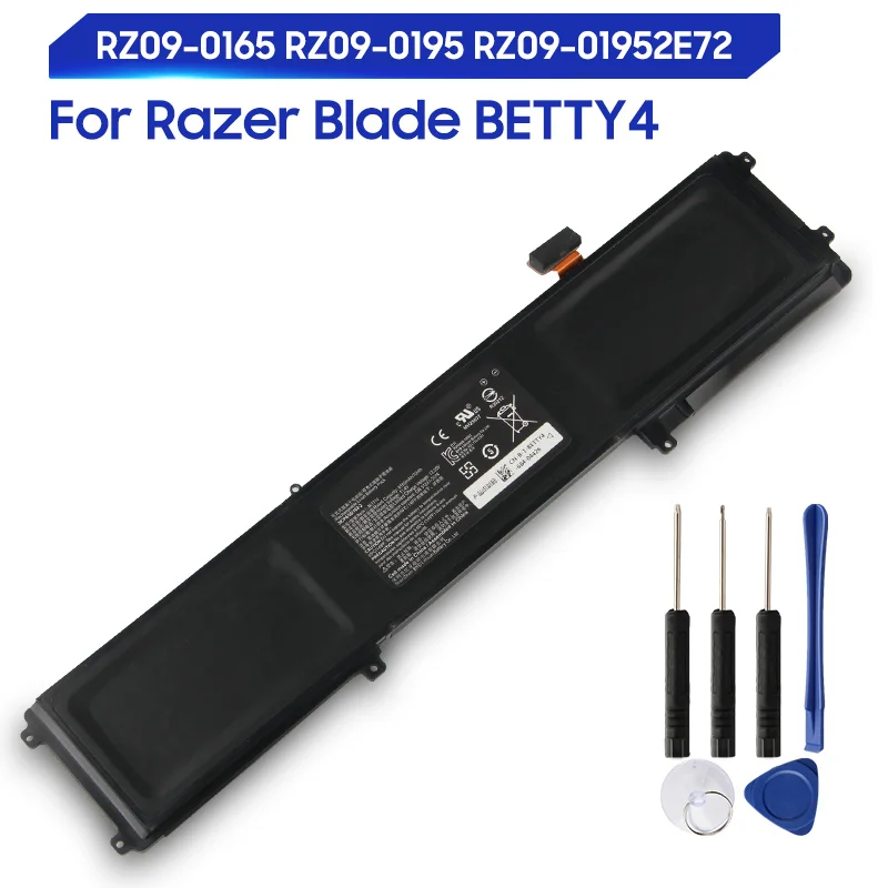 Original Replacement Battery For Razer Blade RZ09-0165 RZ09-0195 RZ09-01952E72 Betty4 RZ09-0165 Genuine New Battery 6160mAh