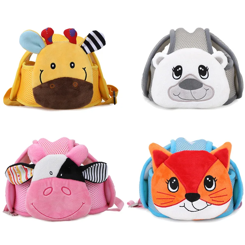 

Anti-collision Hat Children Toddler Headgear Cartoon Animal Multi-layer Cotton Mesh Breathable Drop Cap Baby Protective Hat