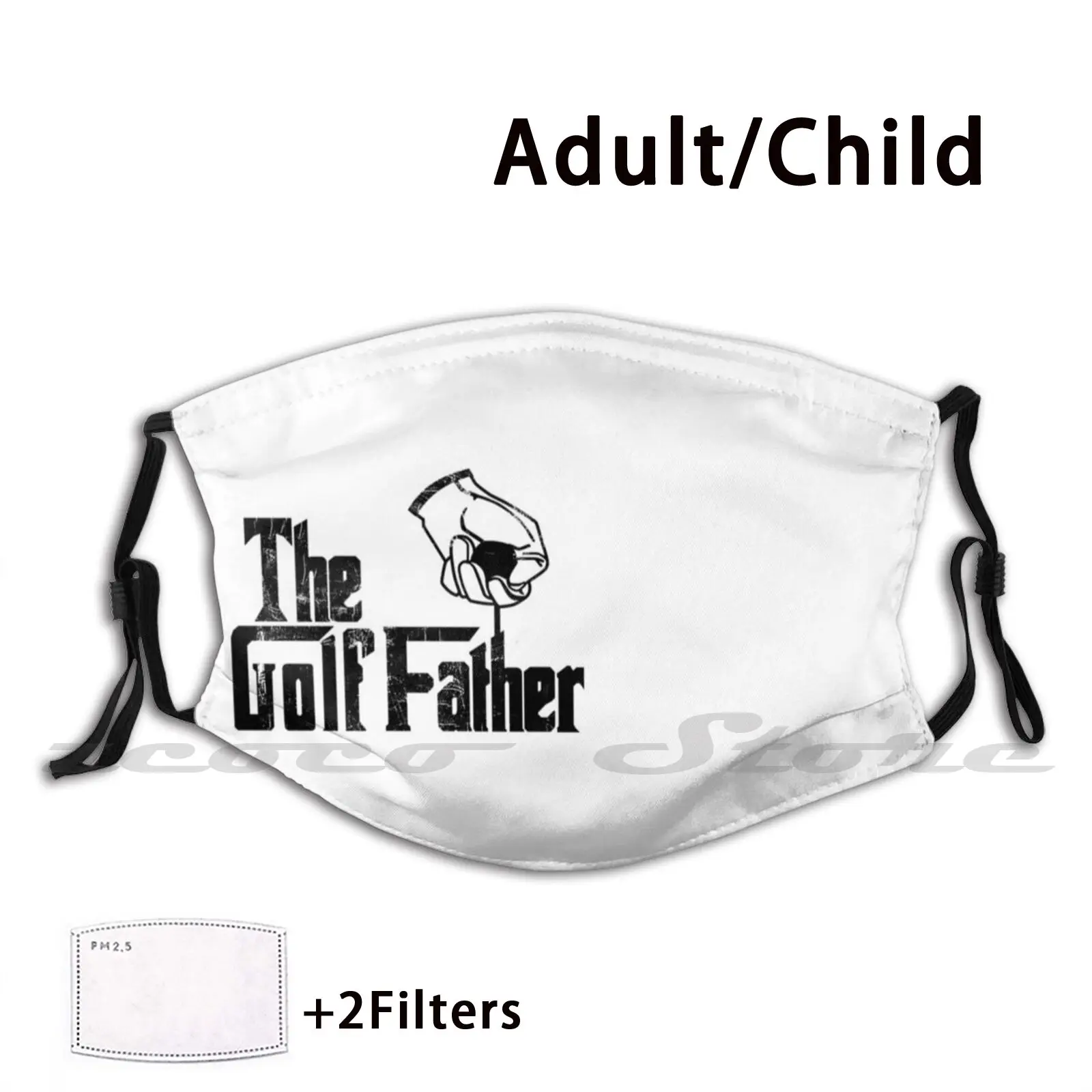 The Golf Father - Golfer And Golf Gifts - Hd Graphic Washable Trending Customized Pm2.5 Filter Mask The Golf Father Golf