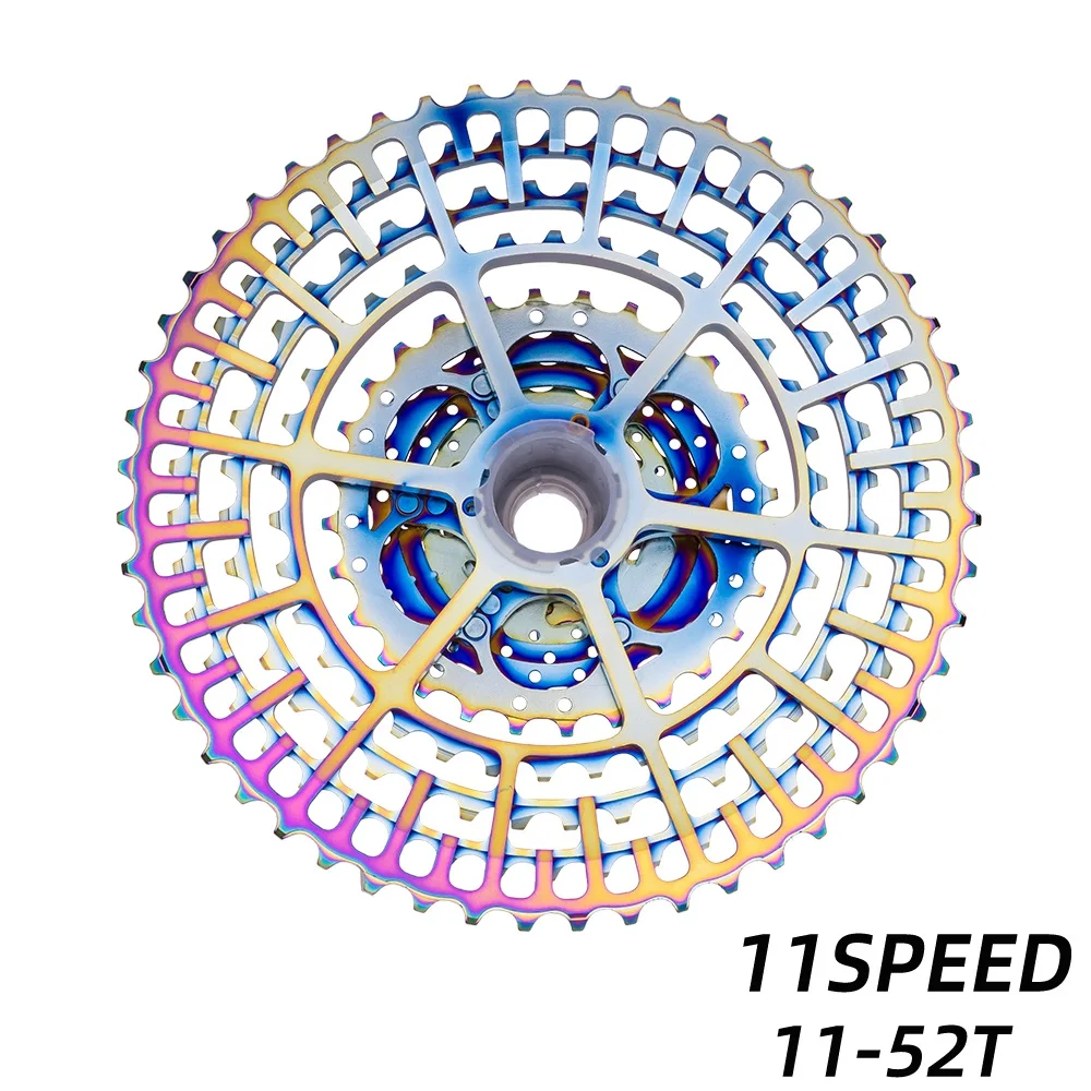 MTB 11s 11-52T SLR2 Colorful Cassette Ultralight 11 Speed CNC Freewheel 11V  Mountain Bike HG System K7 Wide Ratio Sprocket